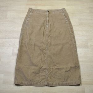 90s Eddie Bauer Corduroy Maxi Skirt Womes 100% Cotton Size 18 VTG